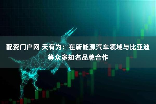 配资门户网 天有为：在新能源汽车领域与比亚迪等众多知名品牌合作